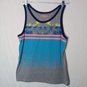 Red Camel Gray Size L Palm trees Tank Top 90% Cotton 10% Polyester